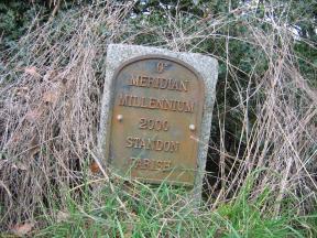 Greenwich Meridian Marker; England; Hertfordshire; Nr Puckeridge